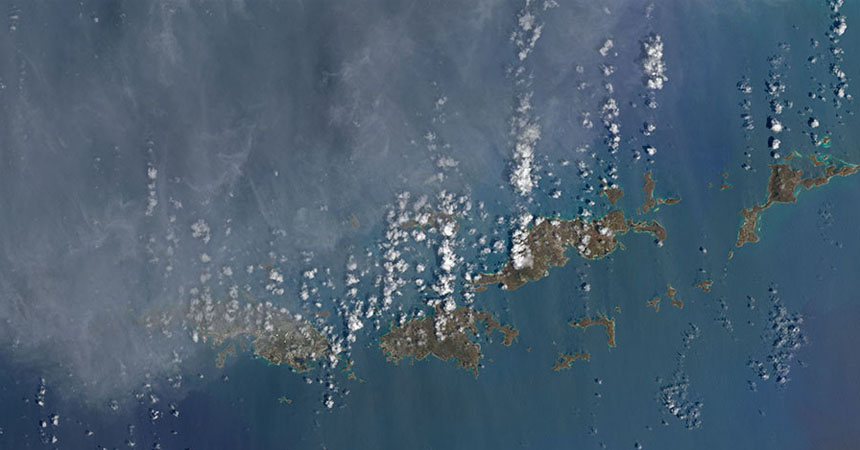 El desolador antes y después del Caribe visto desde el aire tras el ...